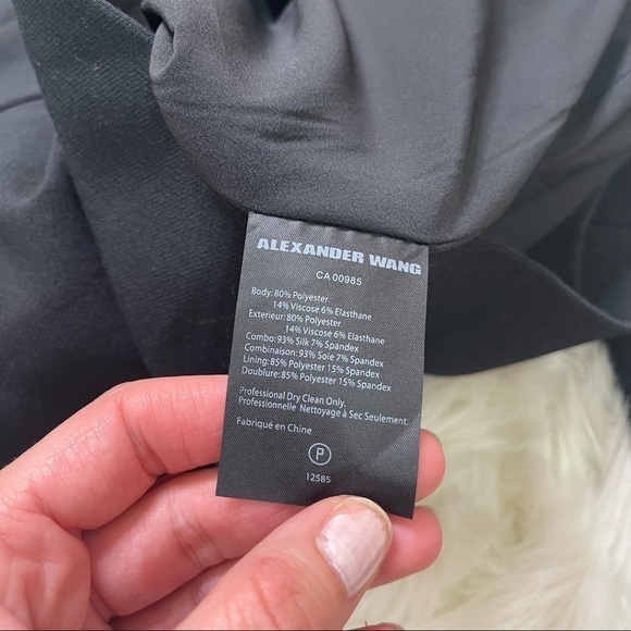 Alexander Wang Black Long Sleeves Bodycon Silk Lined Dress - Picture 15 of 15